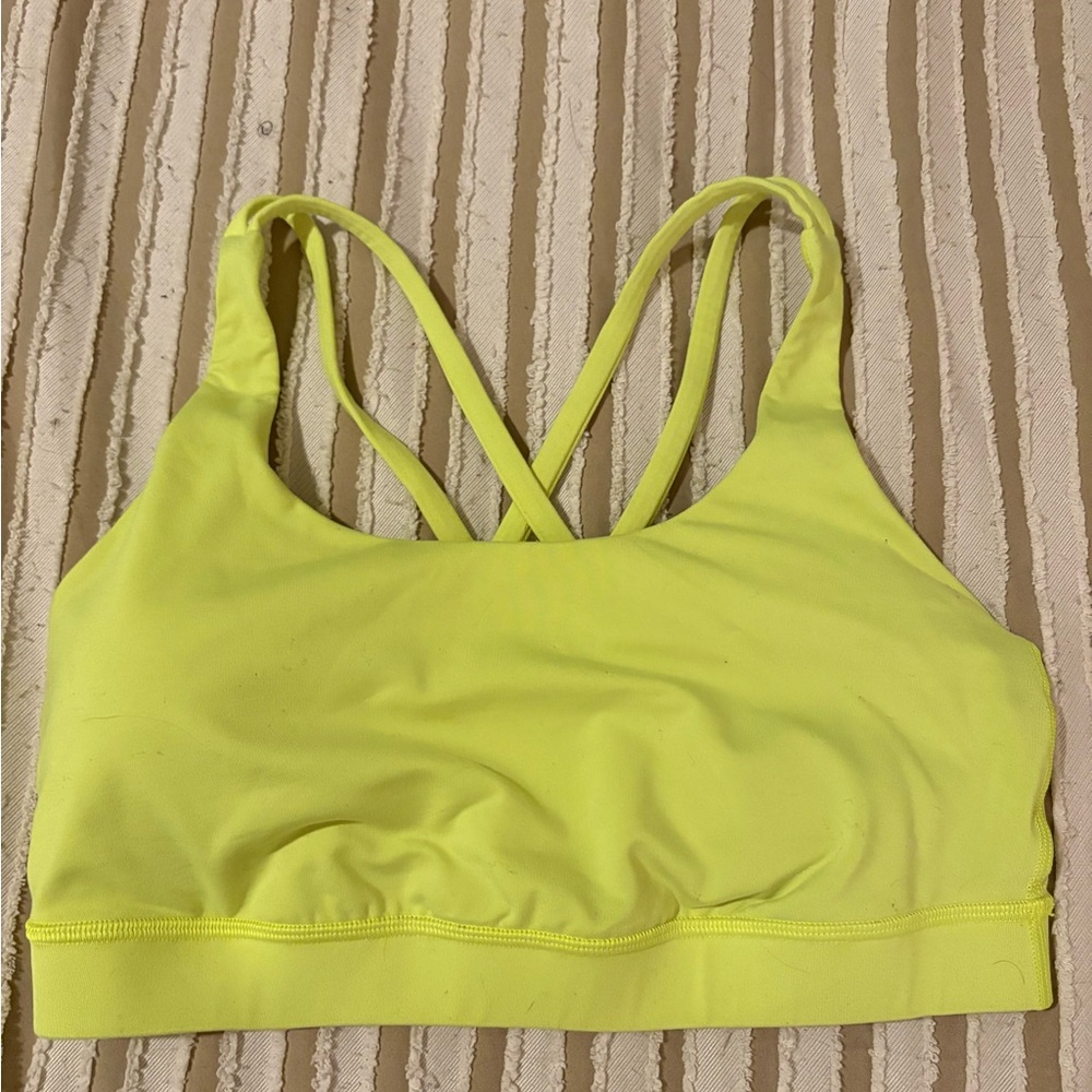 Lululemon Yellow Cross-Back Bra Intimates
